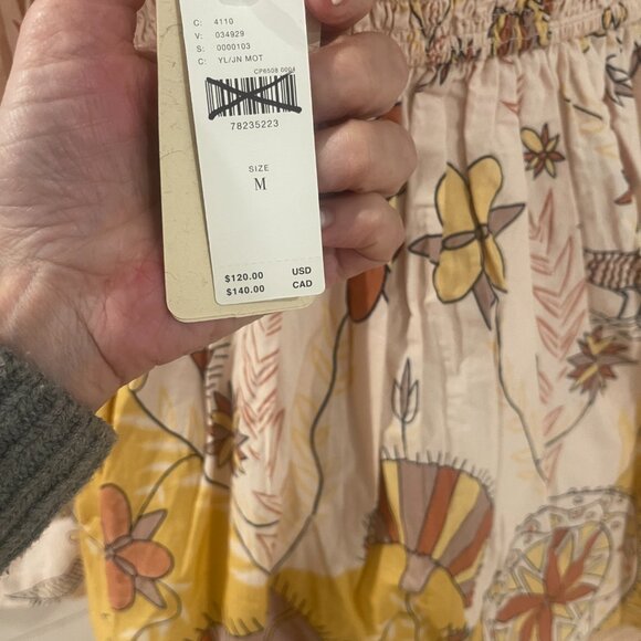 02 Anthropologie Let Me Be poplin babydoll blouse NWT Size Medium - Picture 8 of 11